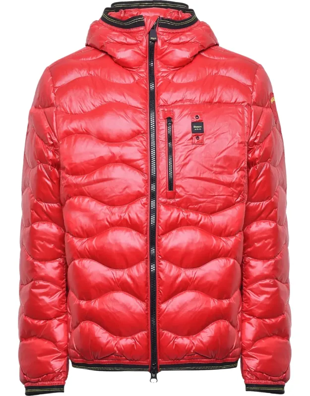 Micro-ripstop Polyester Wave-quilted Puffer Jacket
