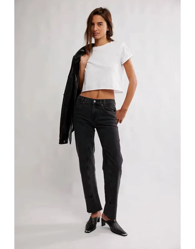 Risk Taker Mid-rise Straight Jeans
