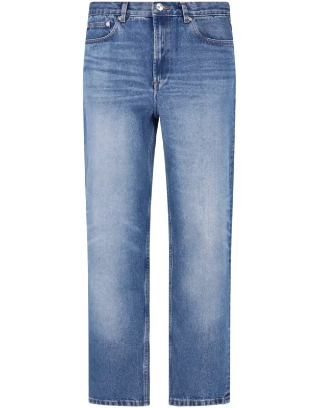 Straight-leg Cotton Denim Jeans