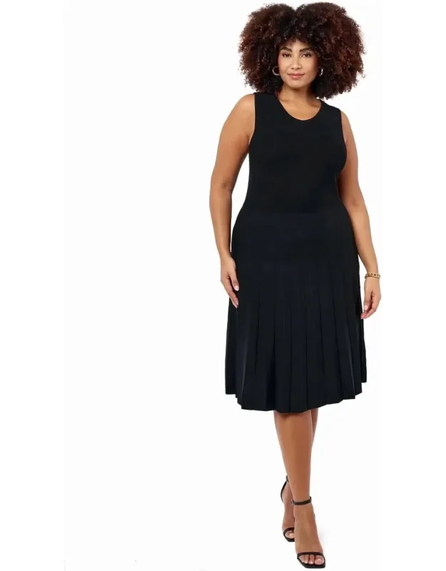 Classic Ribbed Knit Midi Dress
