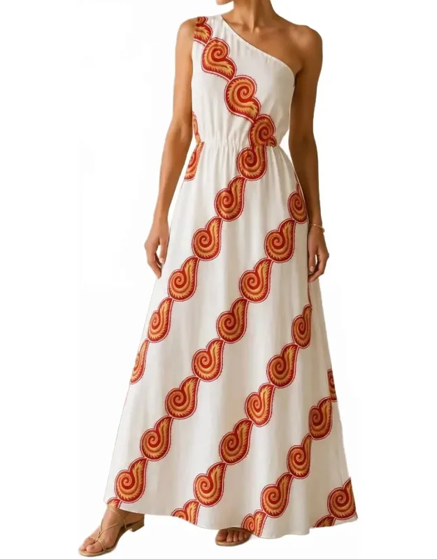 One Shoulder Maxi Dress
