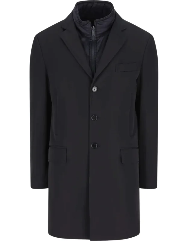 Double-breasted Coat With Detachable Gilet