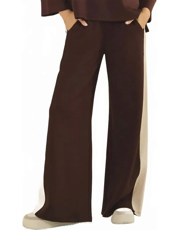 Relaxed Fit Two-toned Wide Leg Pants