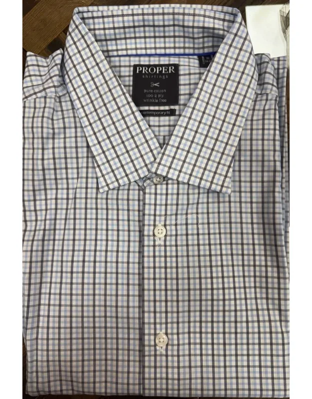 Contemporary Plaid Long Sleeve Dress Shirt
