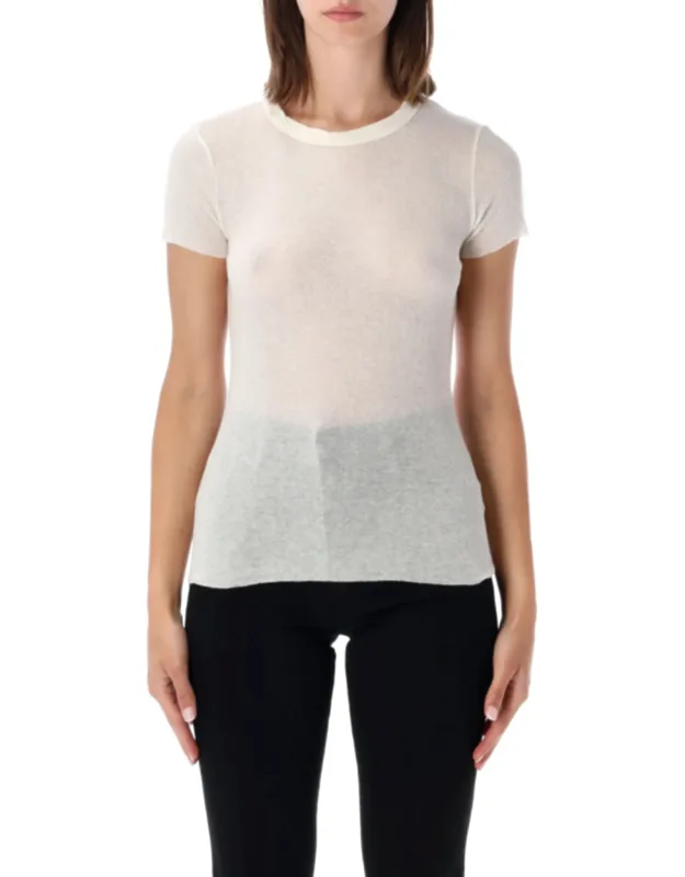 Ribbed Cotton-cashmere T-shirt