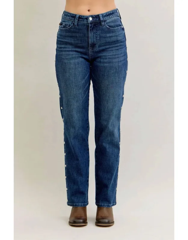 High Waist Straight Leg Jeans