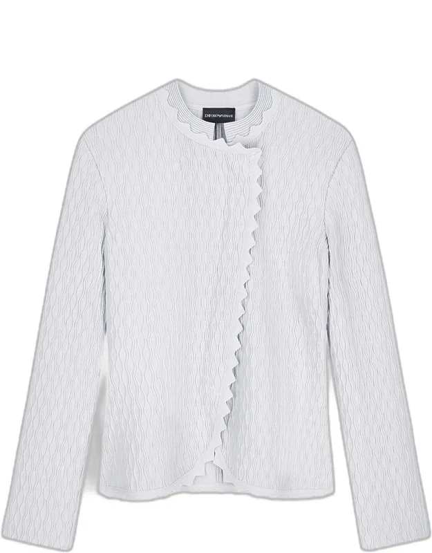 Wavy Textured Double Ottoman Blazer