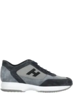 Interactive Suede-fabric Sneakers