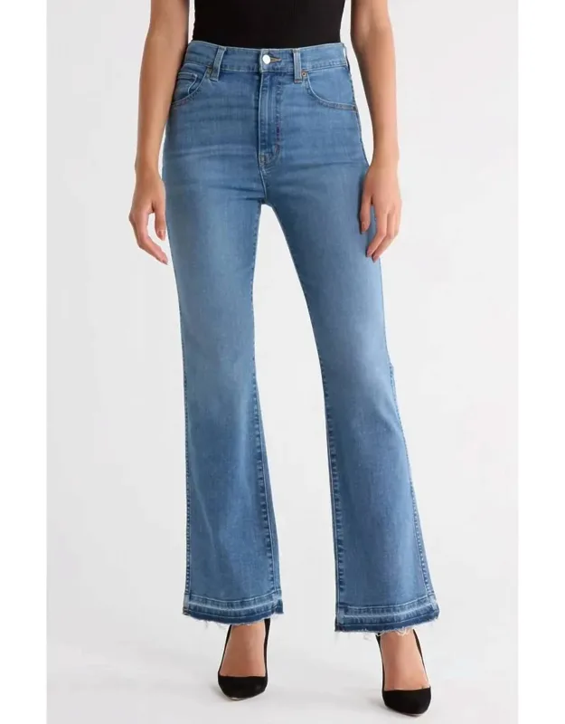 Willow High Waist Release Hem Ankle Slim Bootcut Jeans