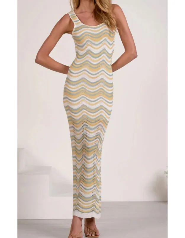 Chevron Crochet Maxi Dress