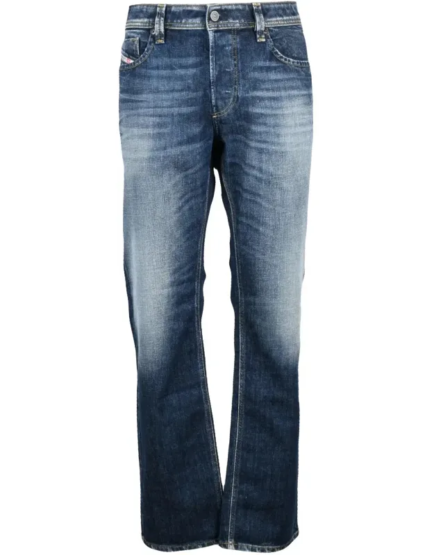 Cotton-blend Straight-leg Jeans