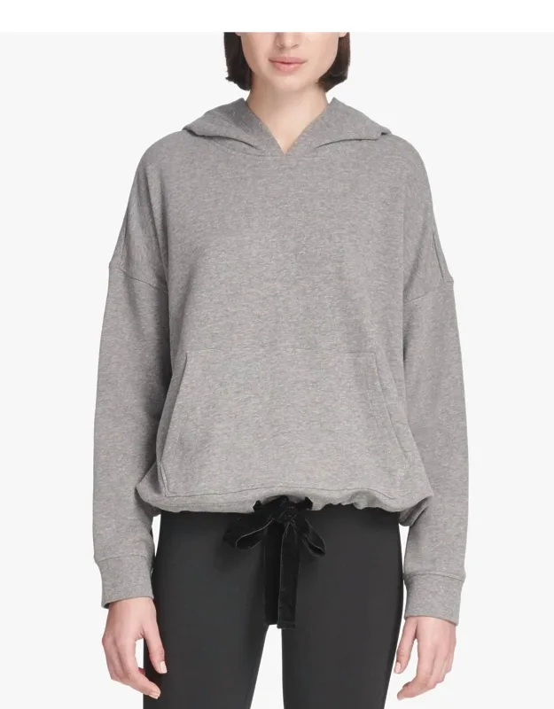 Activewear French Terry Velvet Tie Hoodie