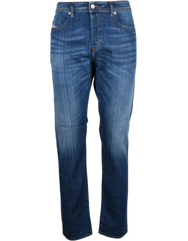 Stretch Cotton Tapered Jeans