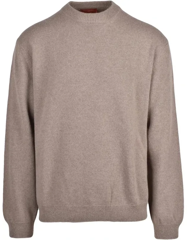 Crewneck Pullover With Ribbed Cuffs And Timeless Appeal