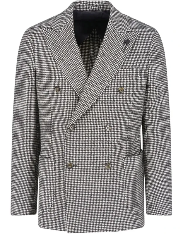 Wool-blend Pied De Poule Blazer