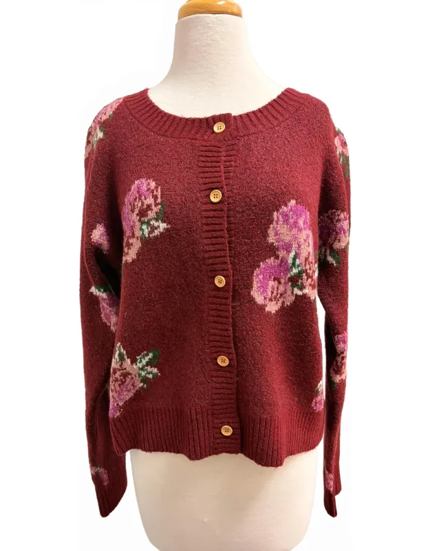 Floral Cardigan Sweater