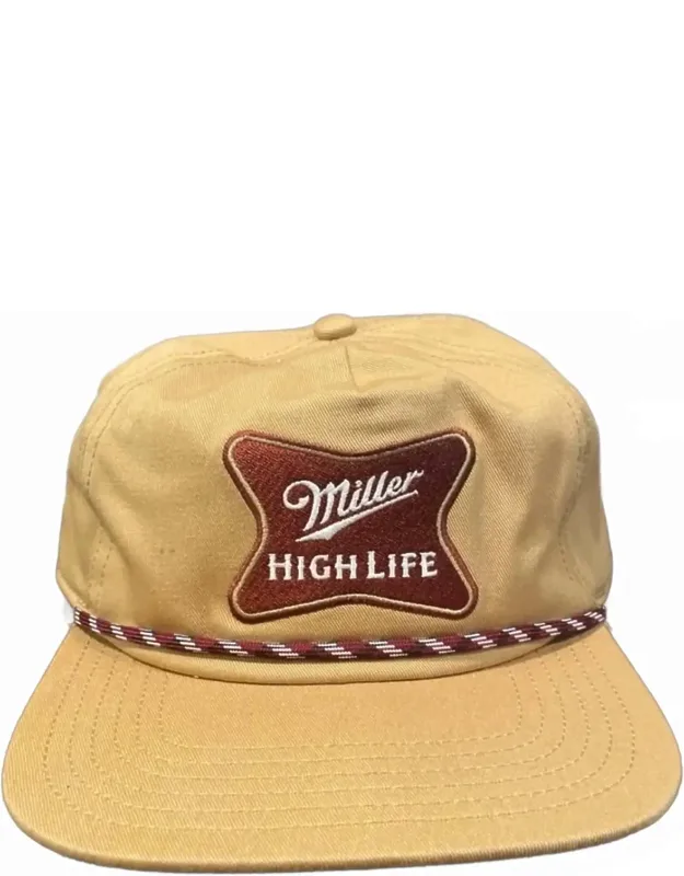 Miller High Life Vintage Style Rope Snapback Trucker Hat