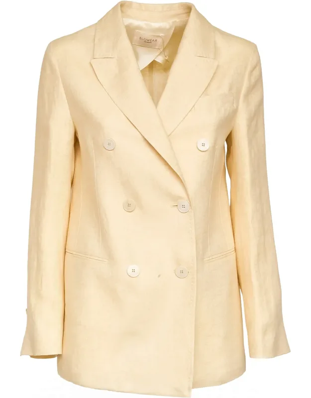 Double Breasted Back Vent Blazer