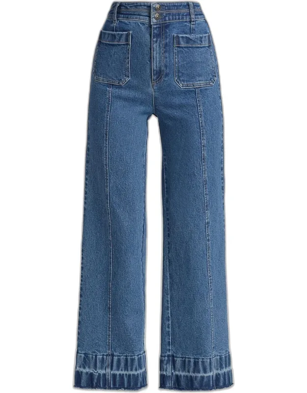 Wide-leg Denim Pants