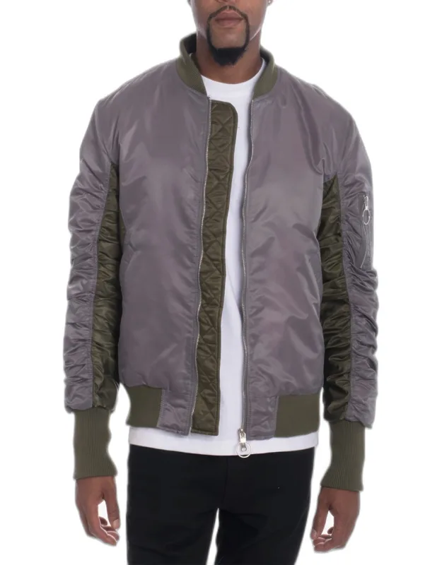 Color Block Bomber Jacket