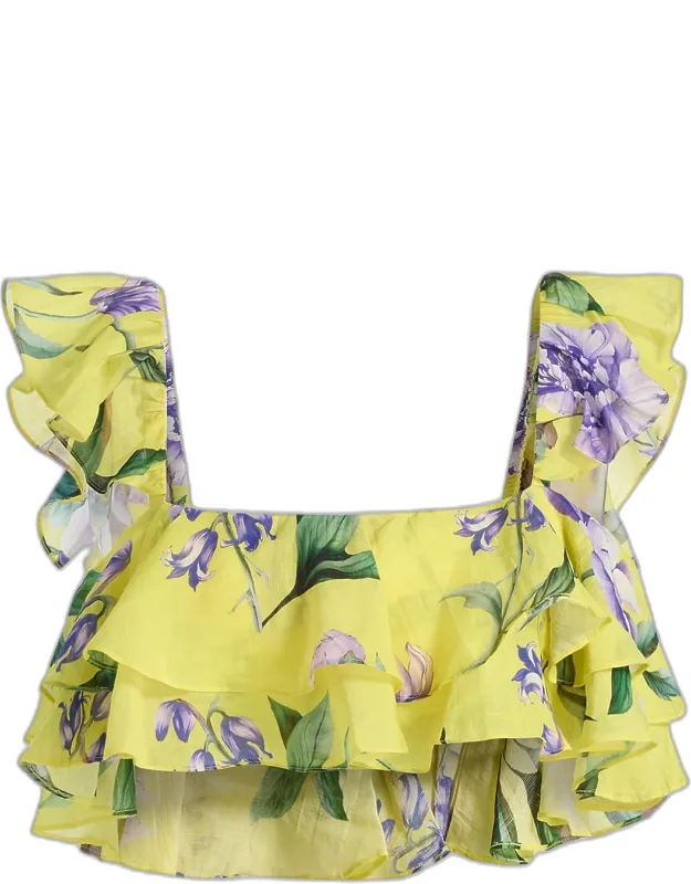 Ruffled Floral Top