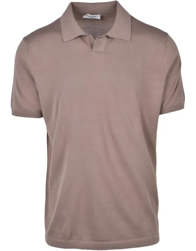 V-notch Knit Polo Shirt