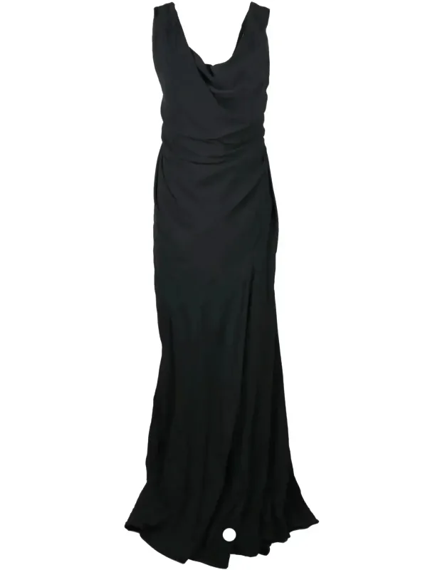 Asymmetric Long Dress With Internal Corset