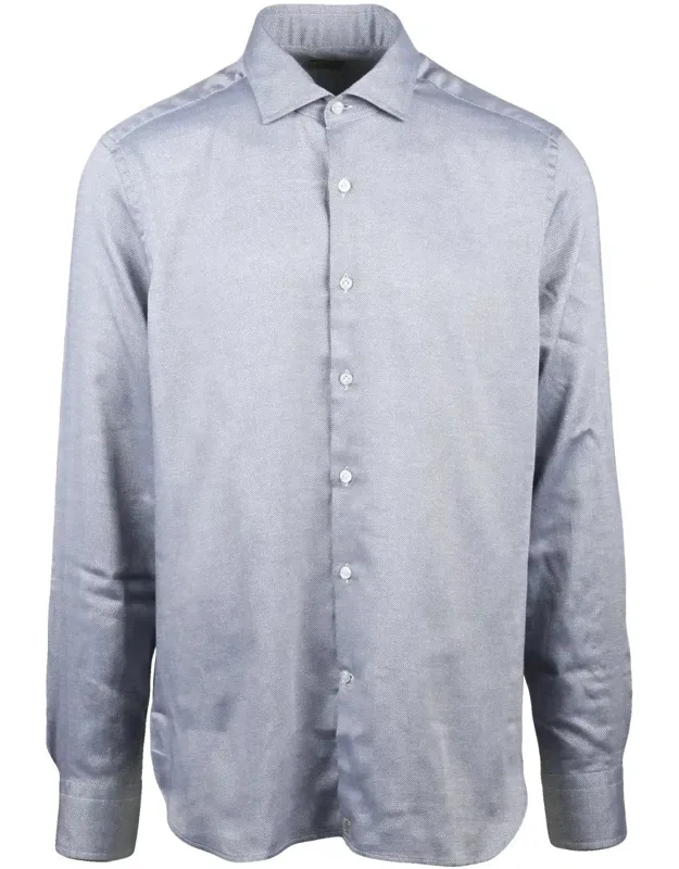 Classic Button-down Shirt With Subtle Textured Pattern
