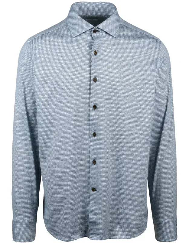 Long-sleeve Shirt With Subtle Micro-pattern