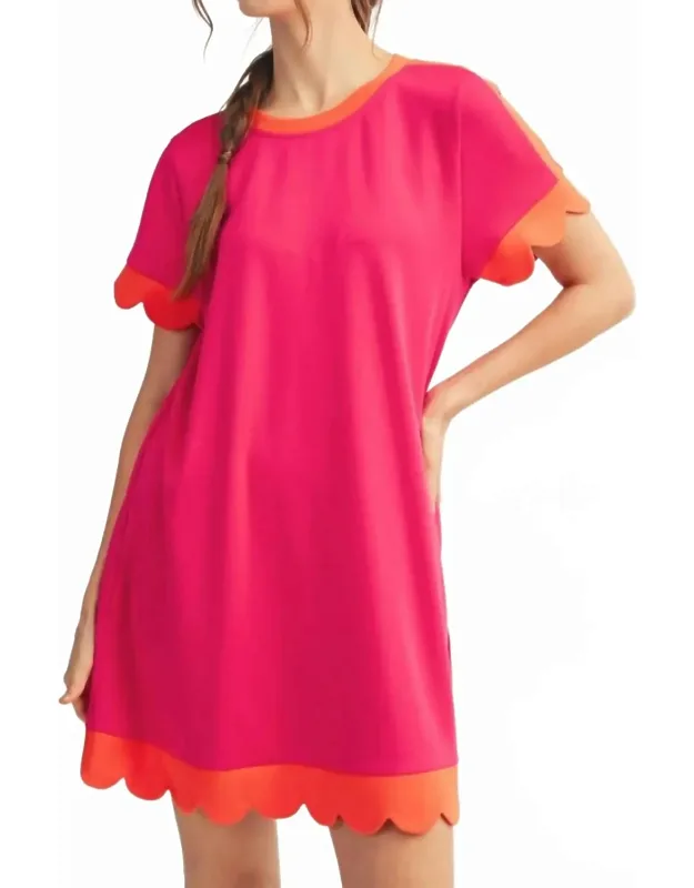 Scallop Edge Dress