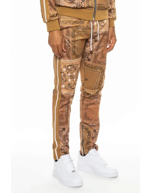 Paisley Bandana Print Track Pants