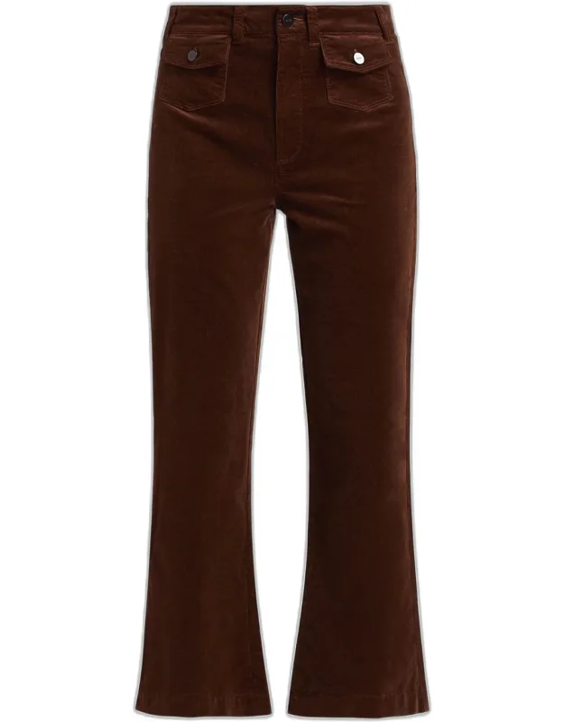 Cotton-blend Patch Pocket Ankle Jeans