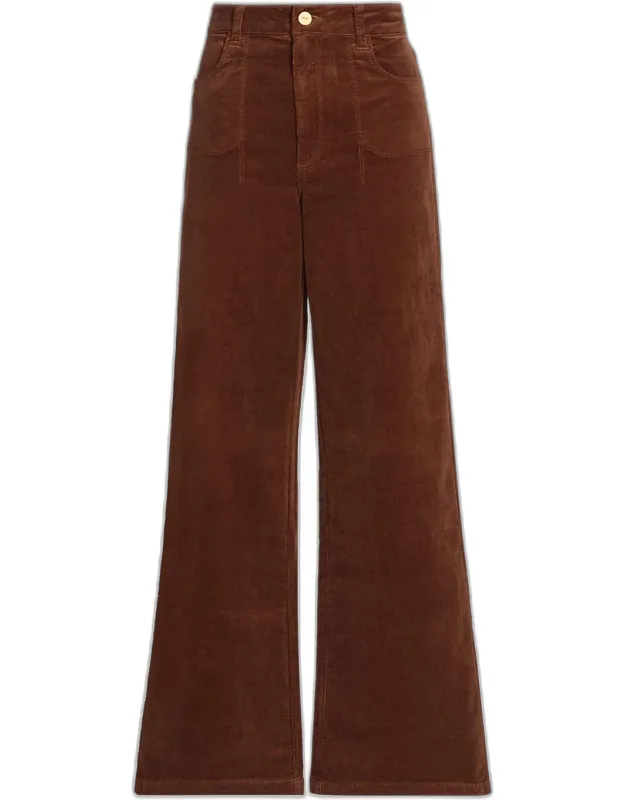 Anessa Cotton-blend Corduroy Wide-leg Trousers