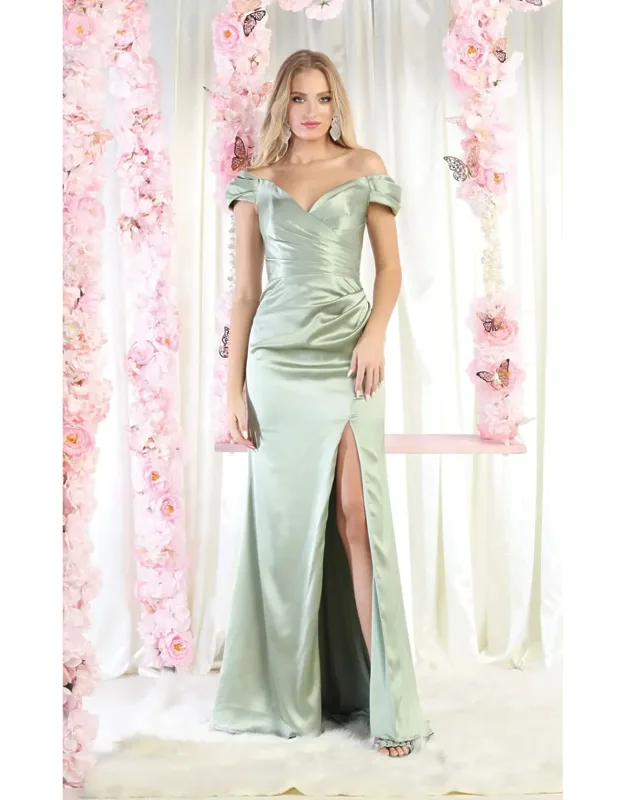 V-neck Bridesmaid Dress