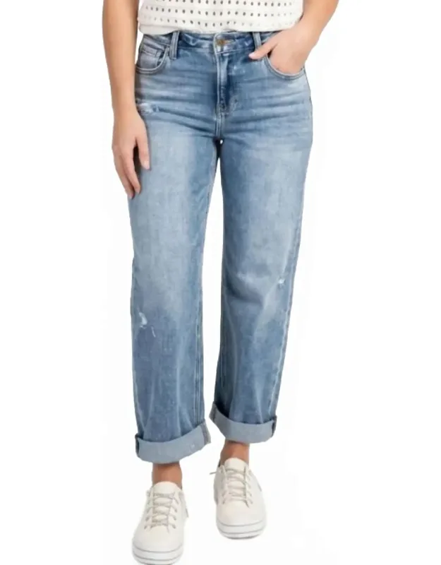 Stevie Ankle Boyfriend Distressed Jeans