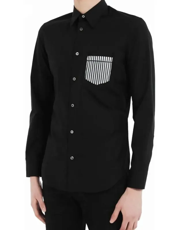 Decorative Pocket Button Down Shirt