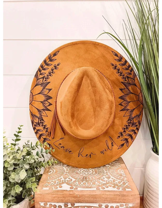 Engraved Floral Hat