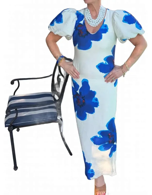 Santorini Skies Maxi Dress