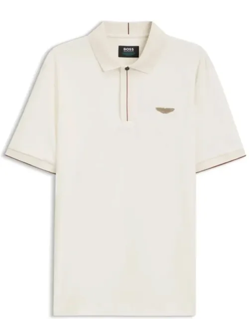 Aston Martin Polo Shirt In Mercerized Cotton