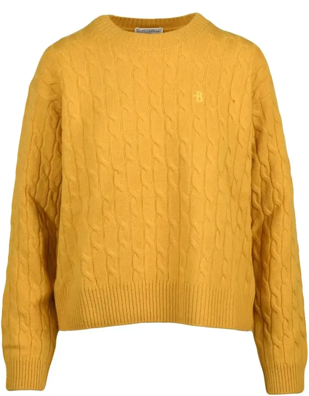 Intricate Knit Crew Neck Sweater