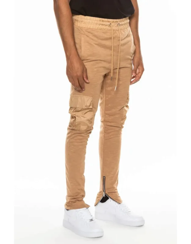 Heathered Cotton Blend Joggers