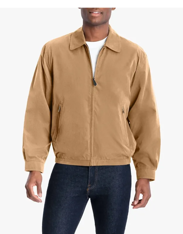 Auburn Light Weight Zip Front Golf Jacket With Water-resistant Shell And Functional Pockets