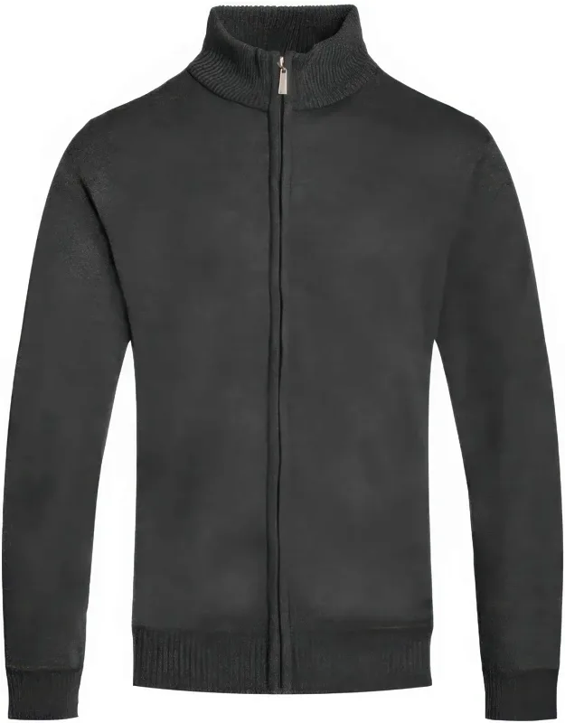 Solid Full Zip Sweater