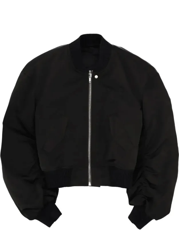 Bucket Flight Voluminous Ruched Bomber Jacket