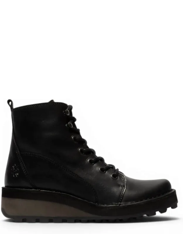 Leather Lace-up Ankle Boots