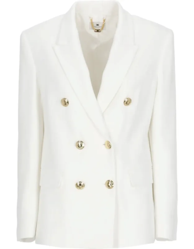 Viscose Double-breasted Blazer