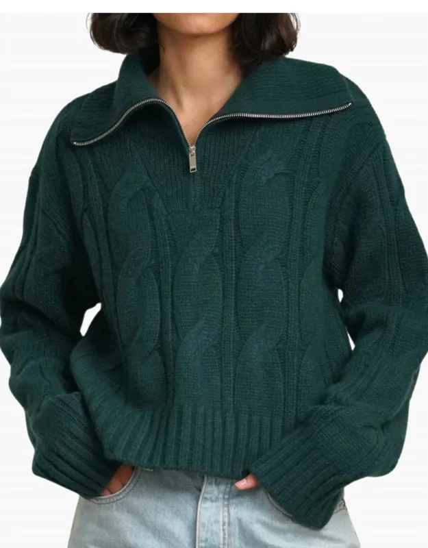 Esme Half Zip Cable Sweater