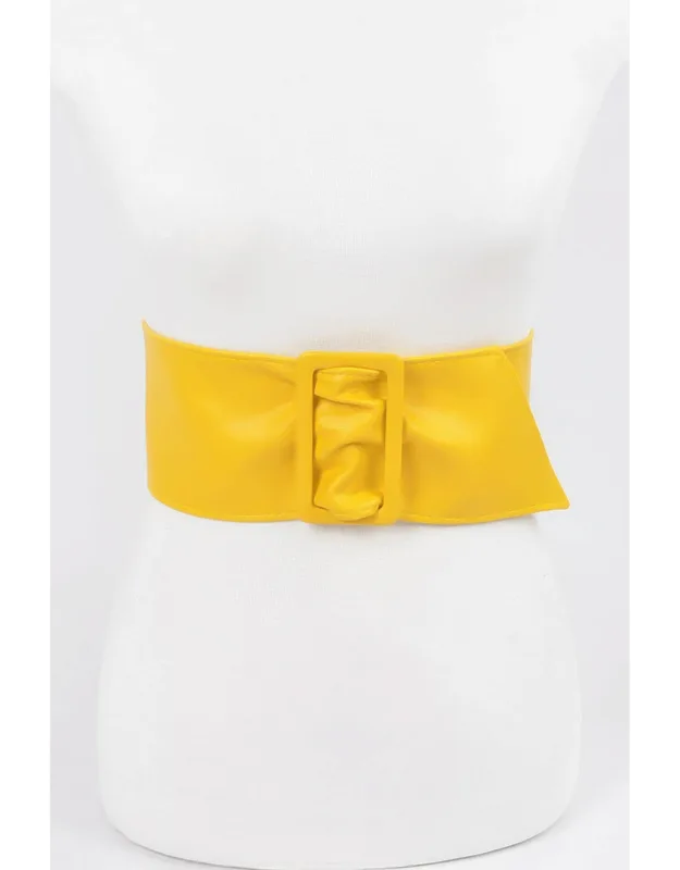 Faux Leather Waist Belt