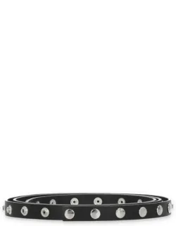 Studded Leather Closure Belt