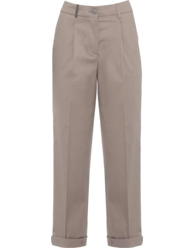 Cotton Embellished Straight-leg Pants